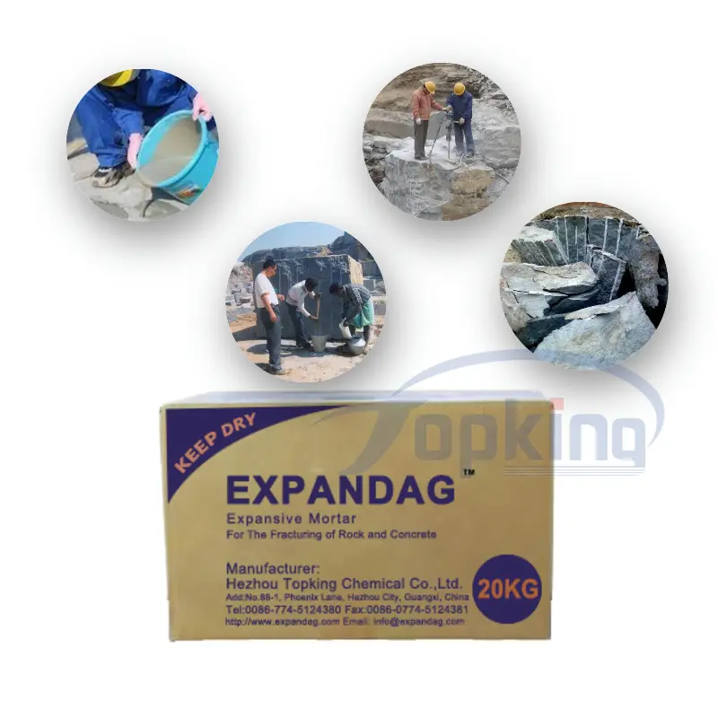 شطر الصخور بدقة باستخدام الملاط التمددي في محاجر أحجار البناء