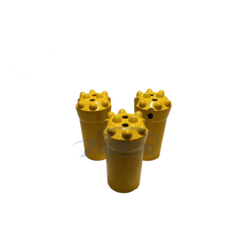 Tapered button bit with 8 teeth