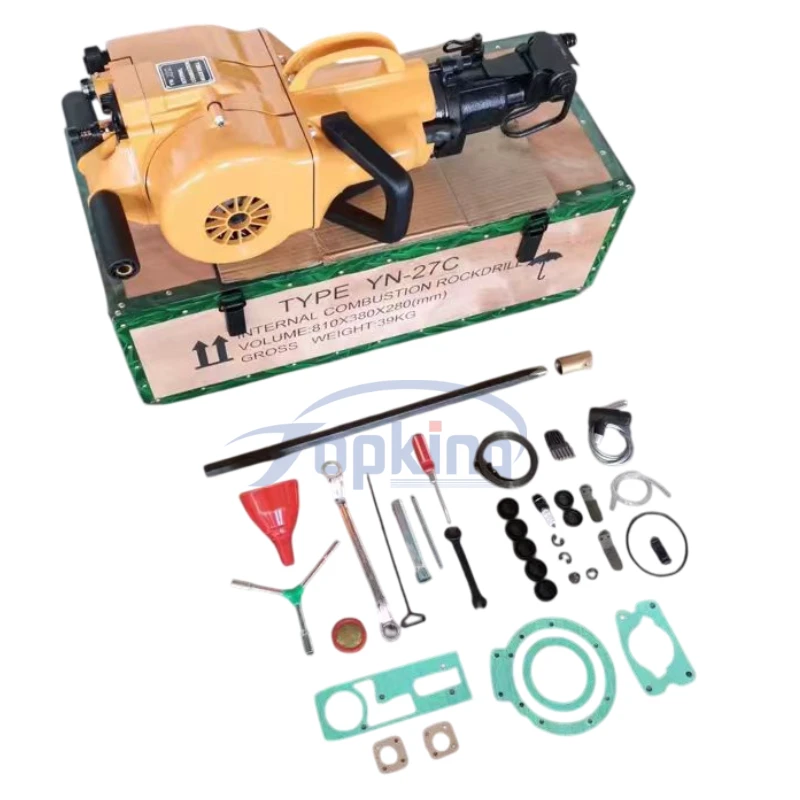 Hand held YN27C gasoline rock drill with chisel for concrete breaking - Expandag